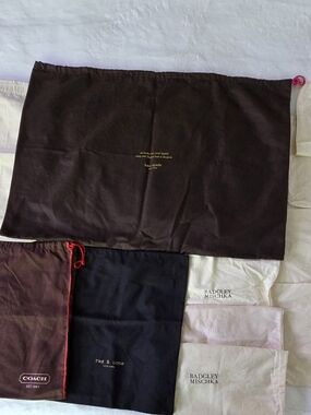 Designer Dust Bag Lot of 10 - Coach Kate Spade Michael Kors Rag & Bone Large